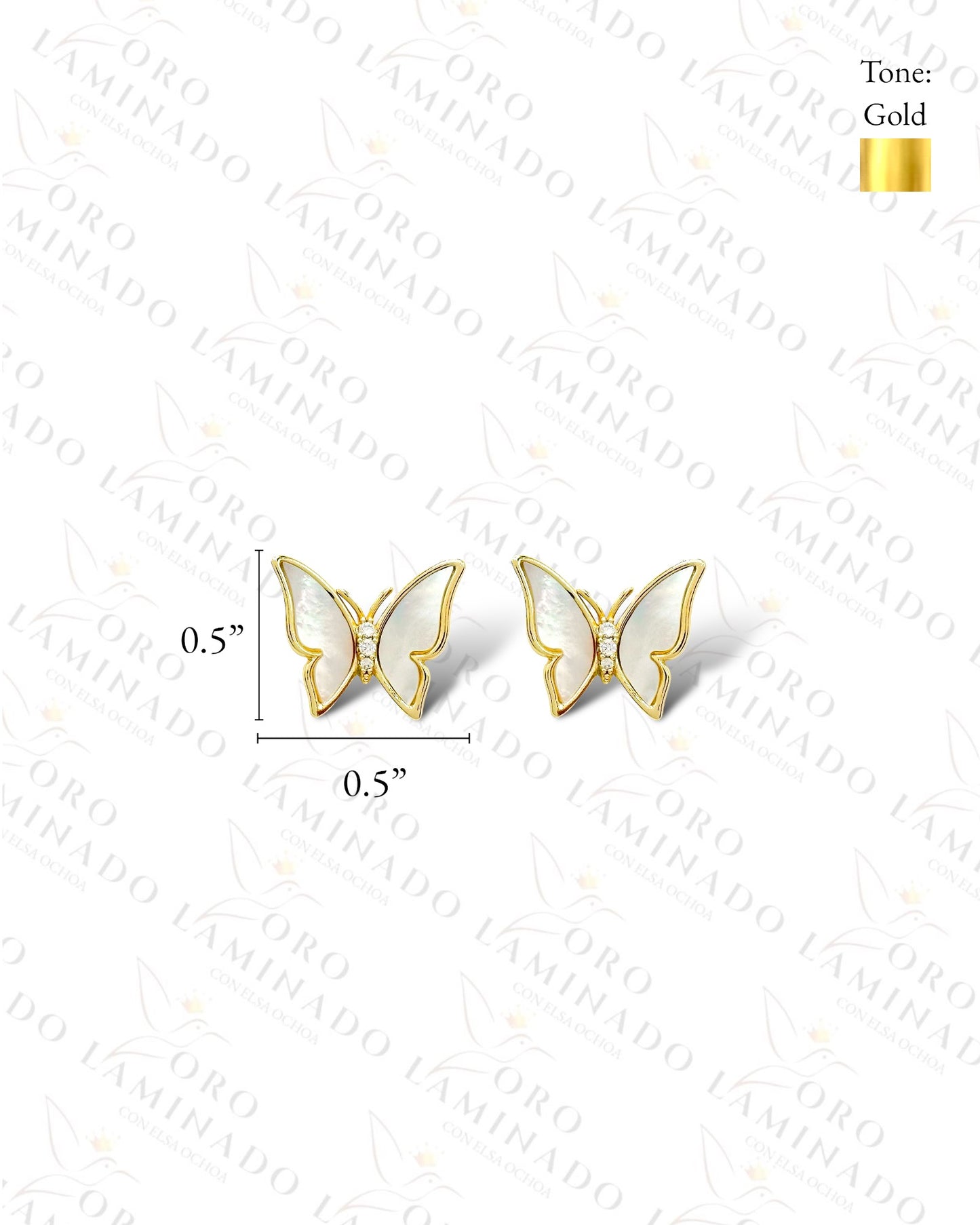 High Quality White Butterfly Earrings R292