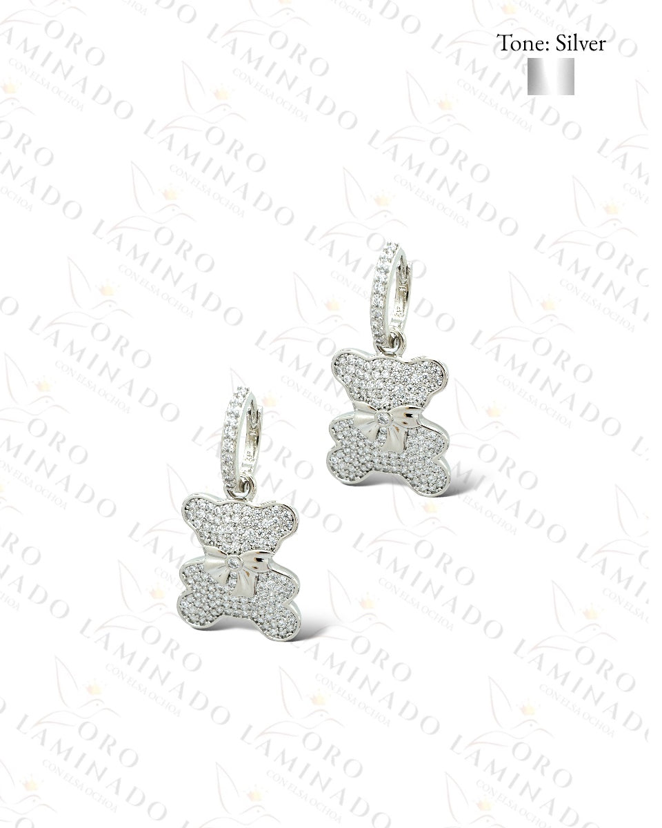 Sparkly bear earrings C107