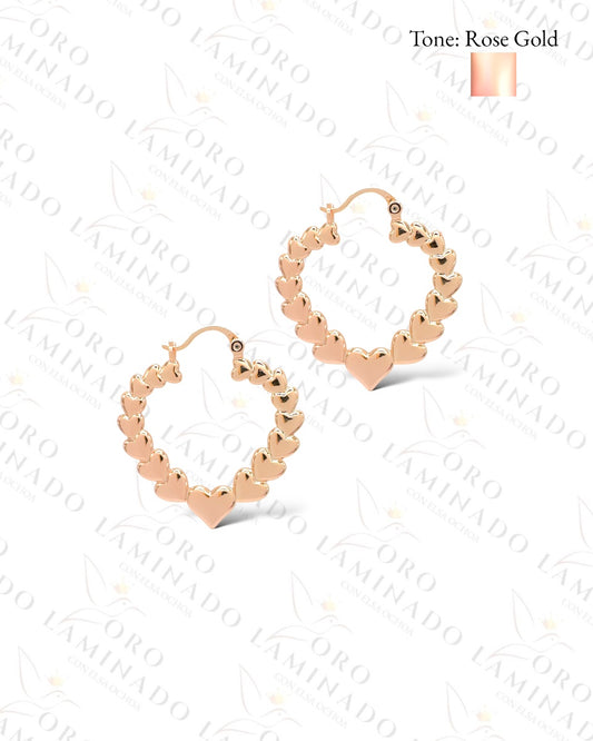 High Quality Hearts Inside a Heart  Hoop Earrings Y261