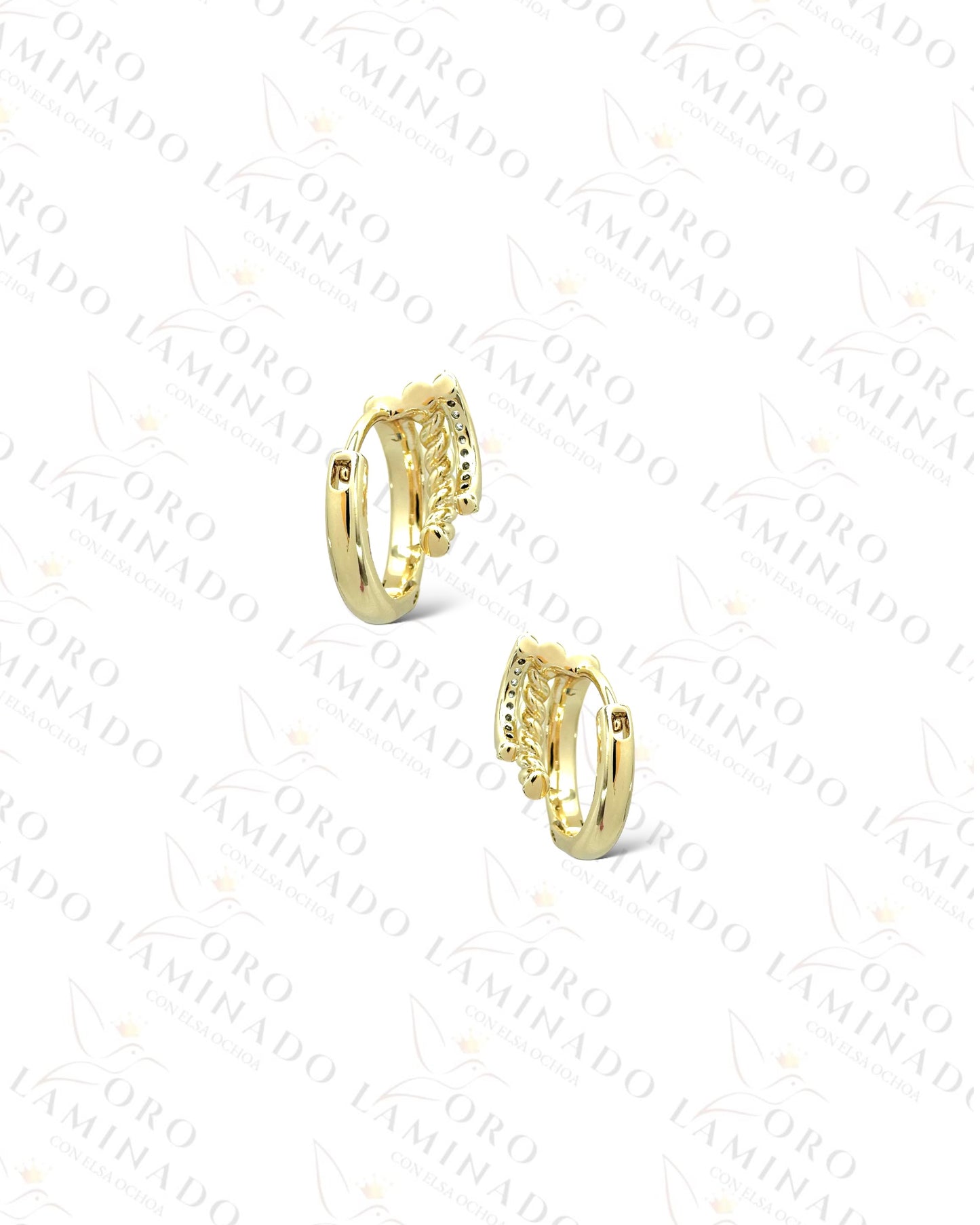 High Quality Tri-Design Hoop Earrings R375