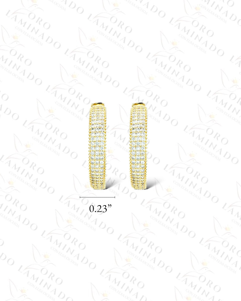 Gold Hoop Earrings B336