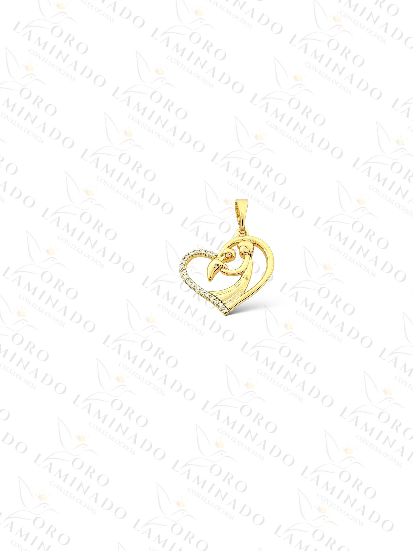 High Quality Heart Mom and Child Pendant R337