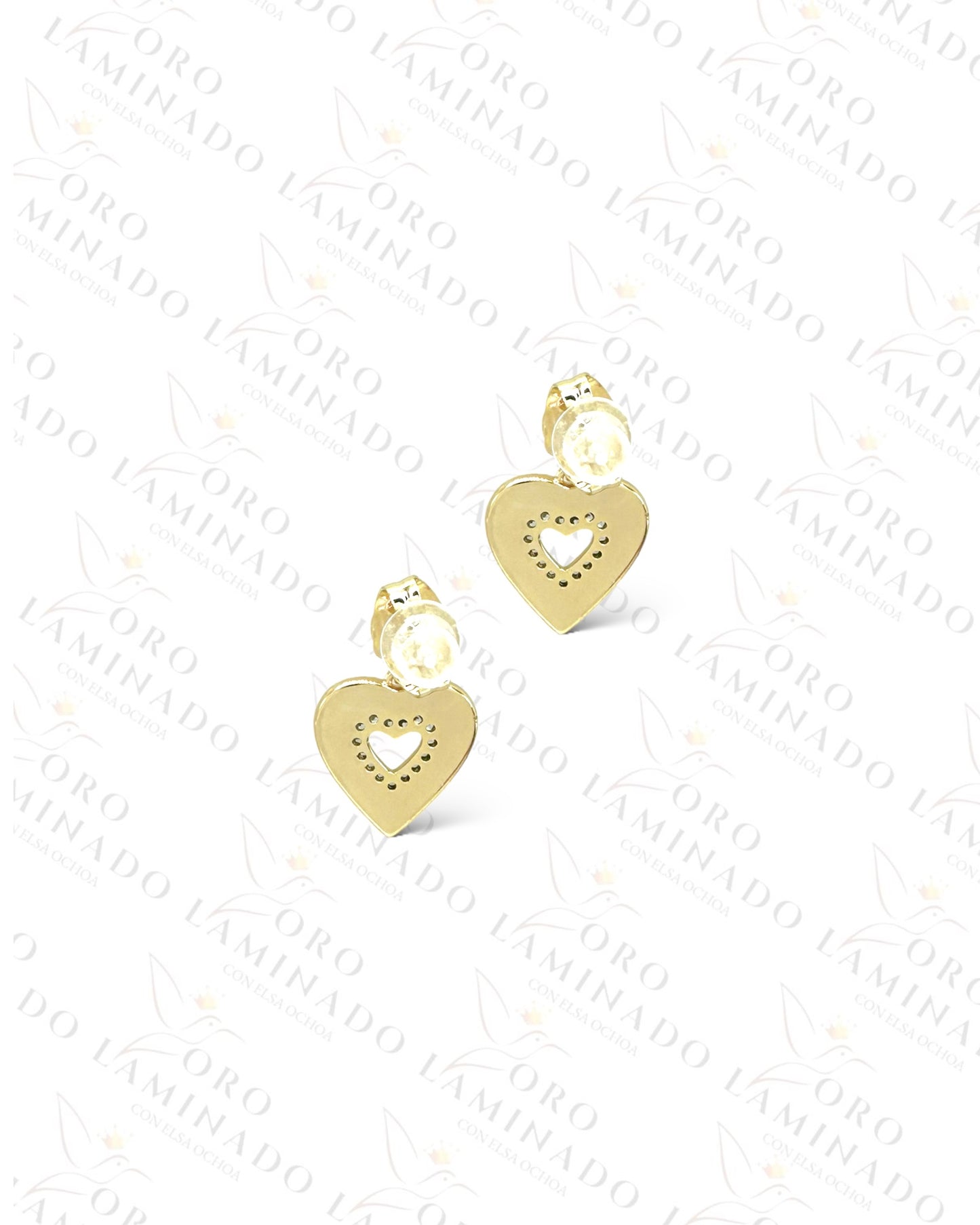 High Quality Pearl Shell Heart Earrings B460