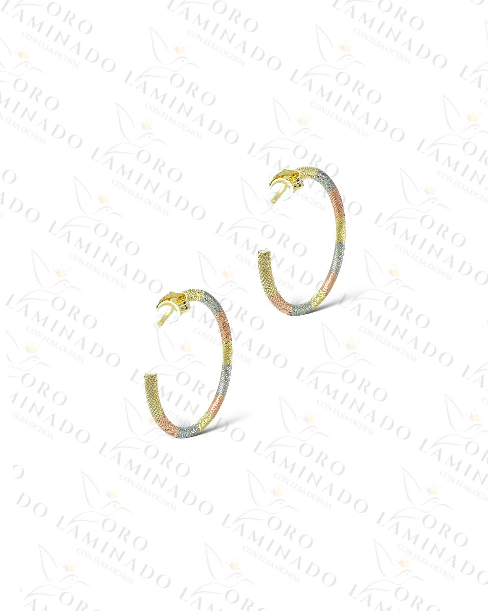 High Quality Tricolor Hoop Earrings G160