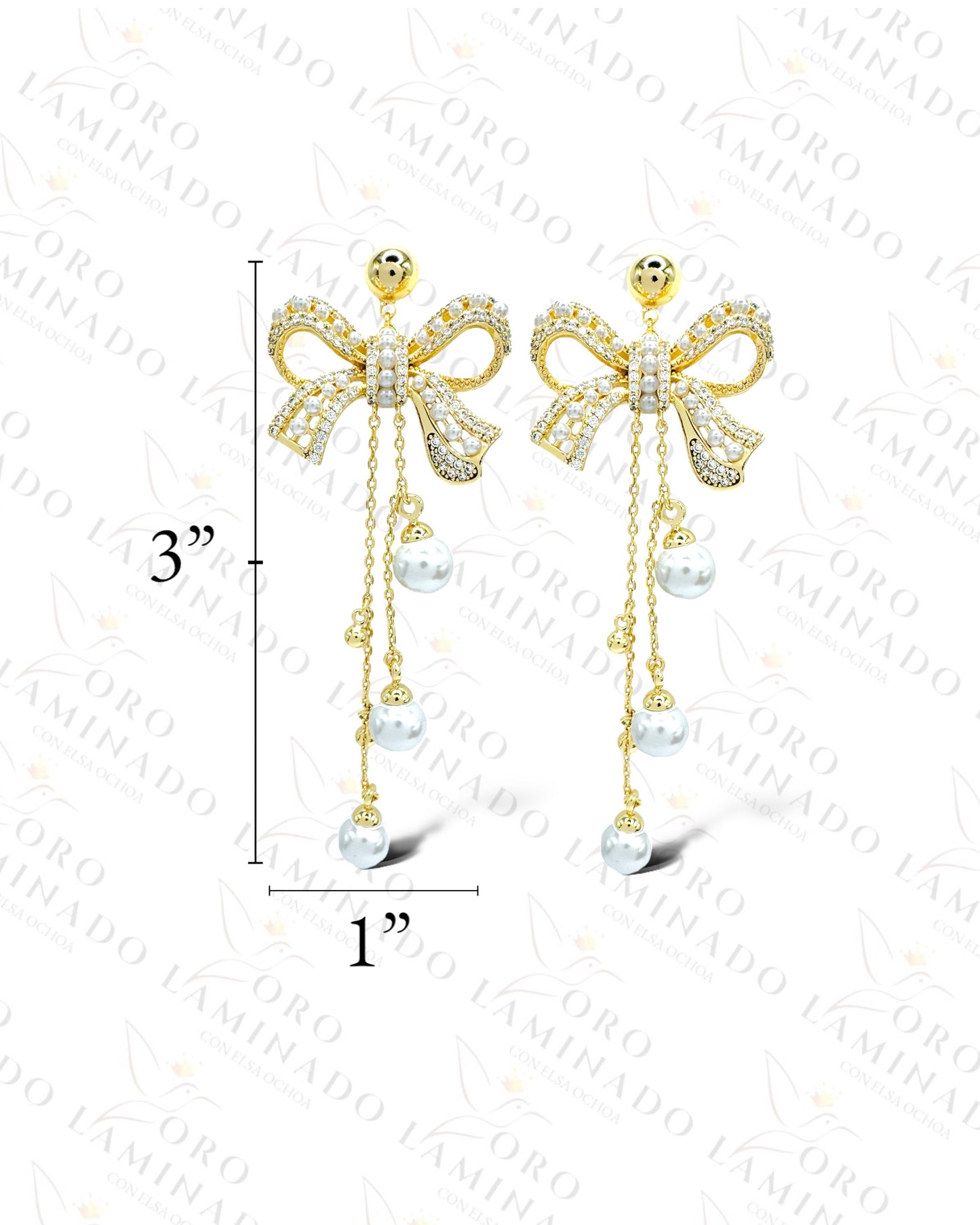 High Quality Pearl Bow Earrings G340