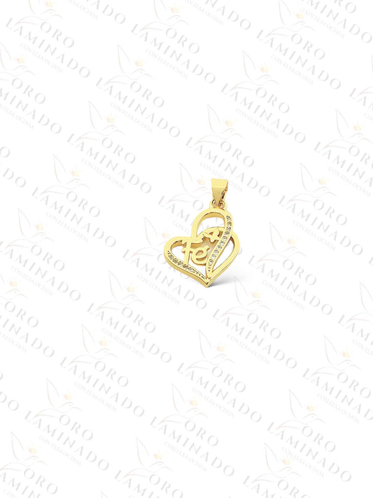 Heart "Fe" Pendant Y352