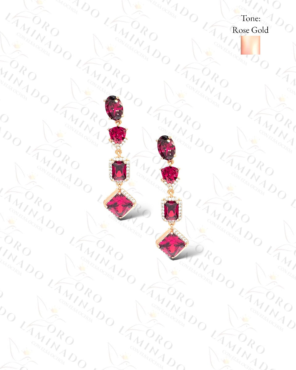 High Quality Red Stones Earrings G105