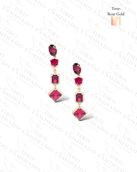 High Quality Red Stones Earrings G105