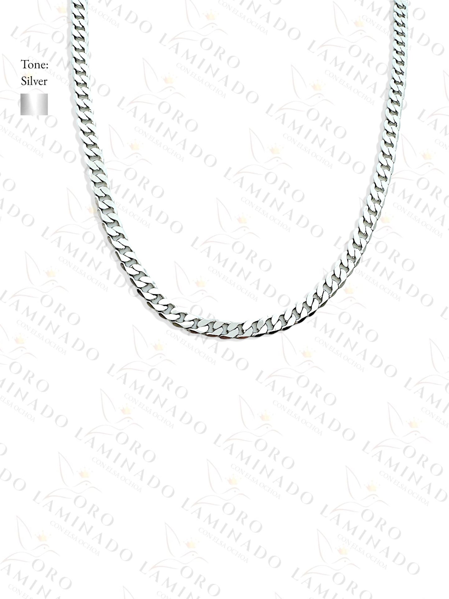 Silver Cuban Chains Pack of 6 Size 20" 4mm