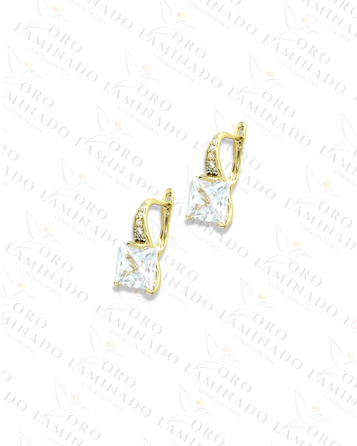 High Quality Clear Stone Hoop Earrings Y11