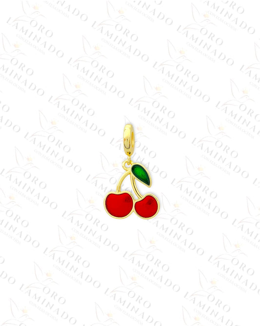2D Cherry Charm (Gold Filled) R269