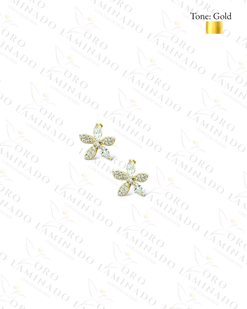 High Quality Sparkling Mini Flower Earrings  R369