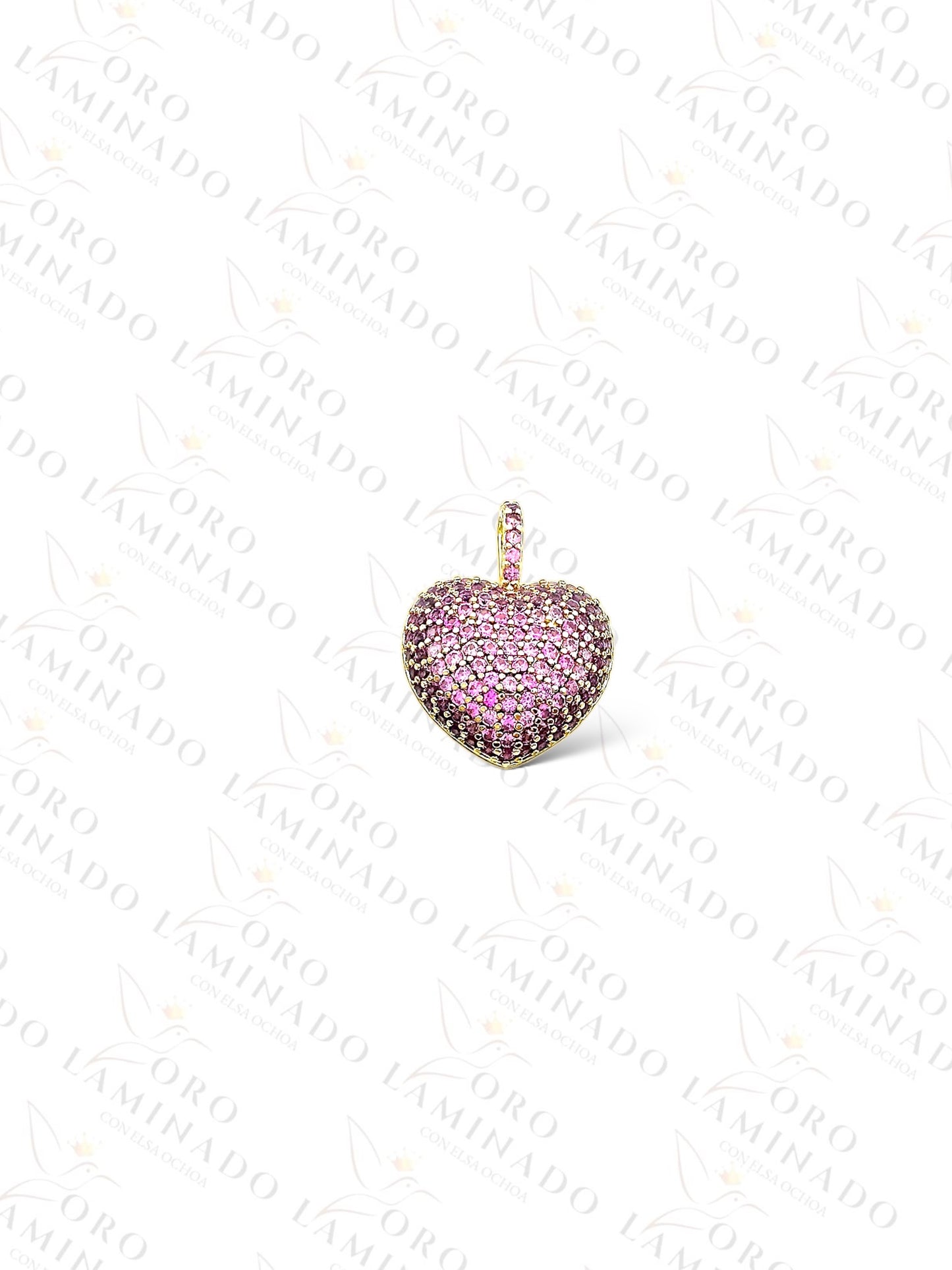 High Quality Pink Heart Pendant Y146