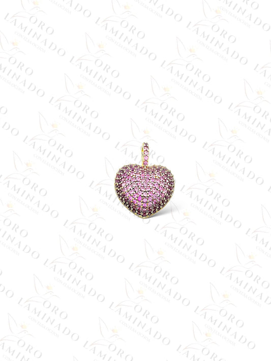 High Quality Pink Heart Pendant Y146