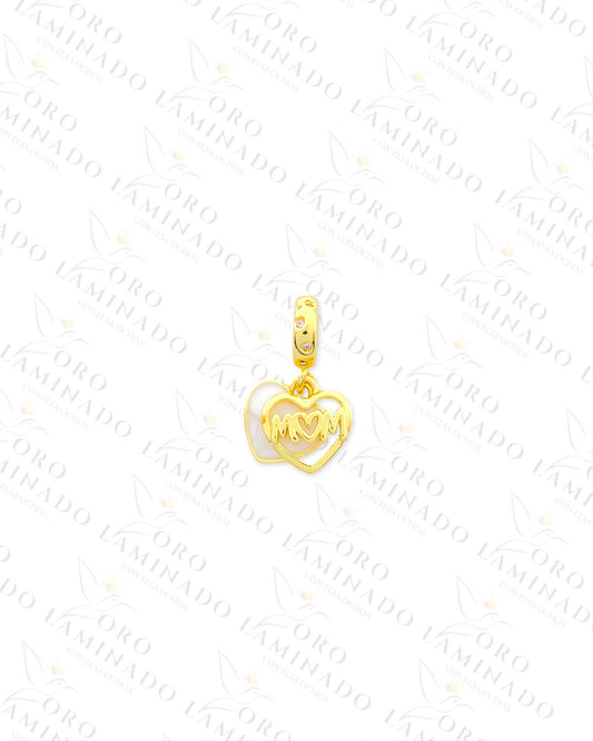 MOM Heart Charm (Gold Filled) B407