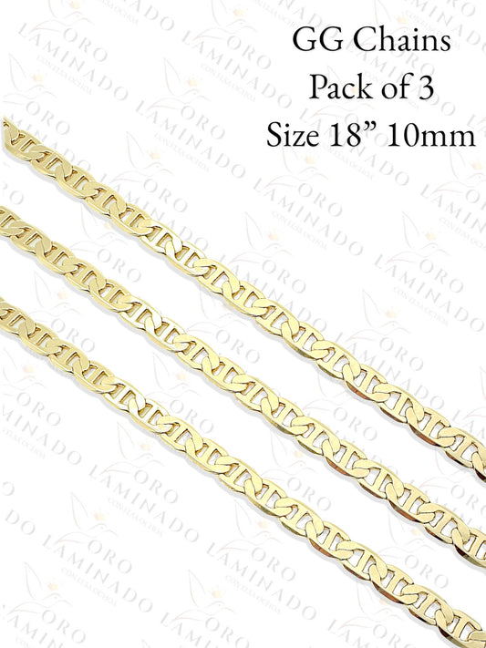 GG Chains Pack of 3 Size 18" 10mm R285