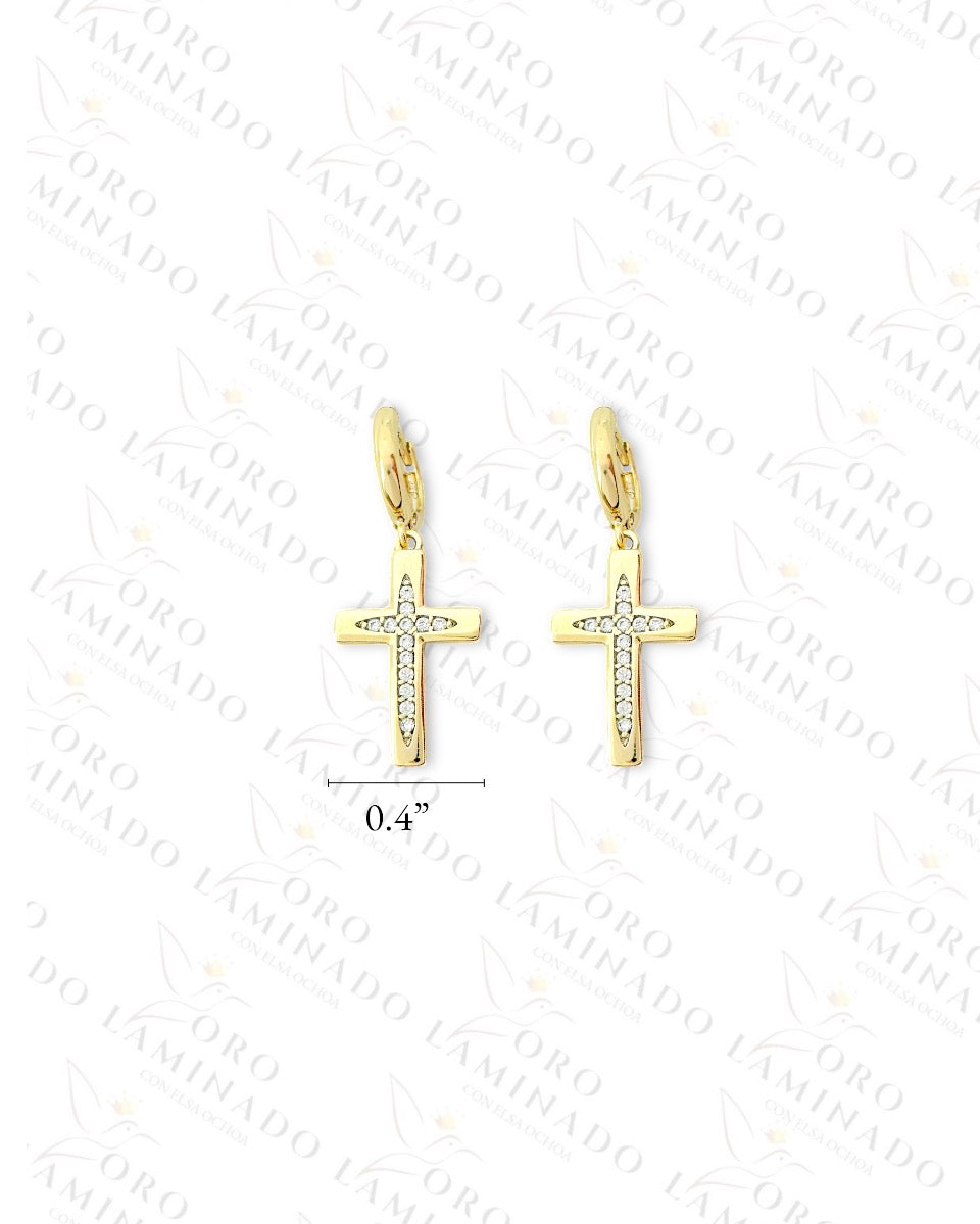 High Quality Cross Hoop Earrings C480