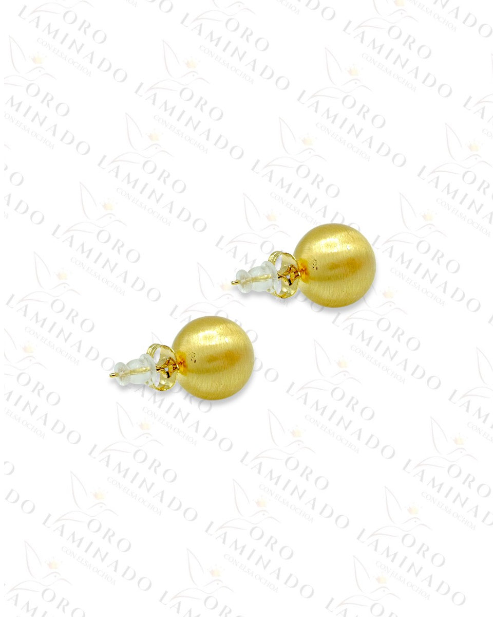 High Quality Gold Sphere Earrings C199