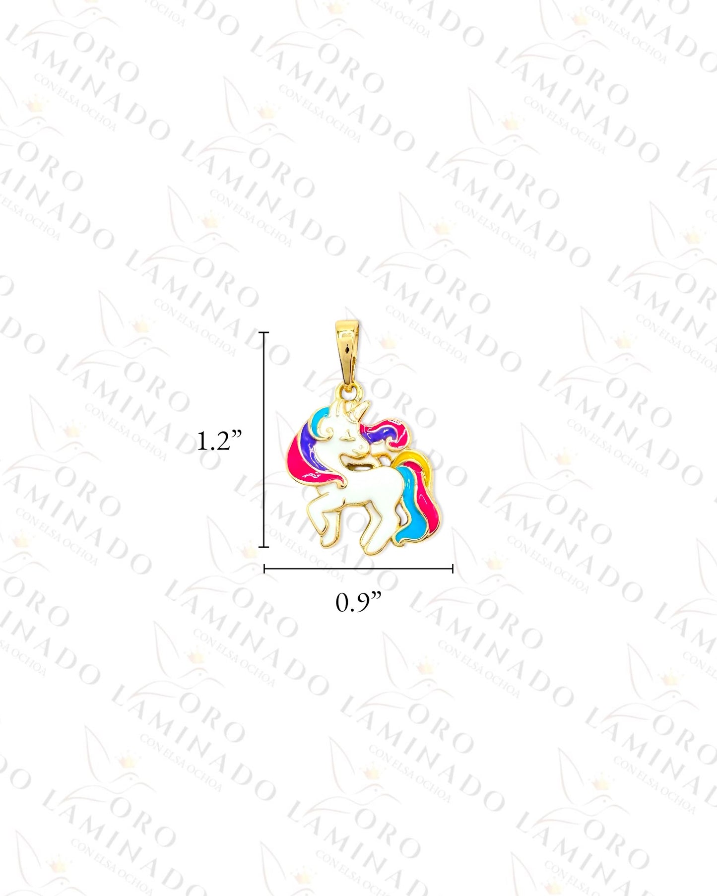 High Quality Colorful Unicorn Pendant (Gold Filled) G93