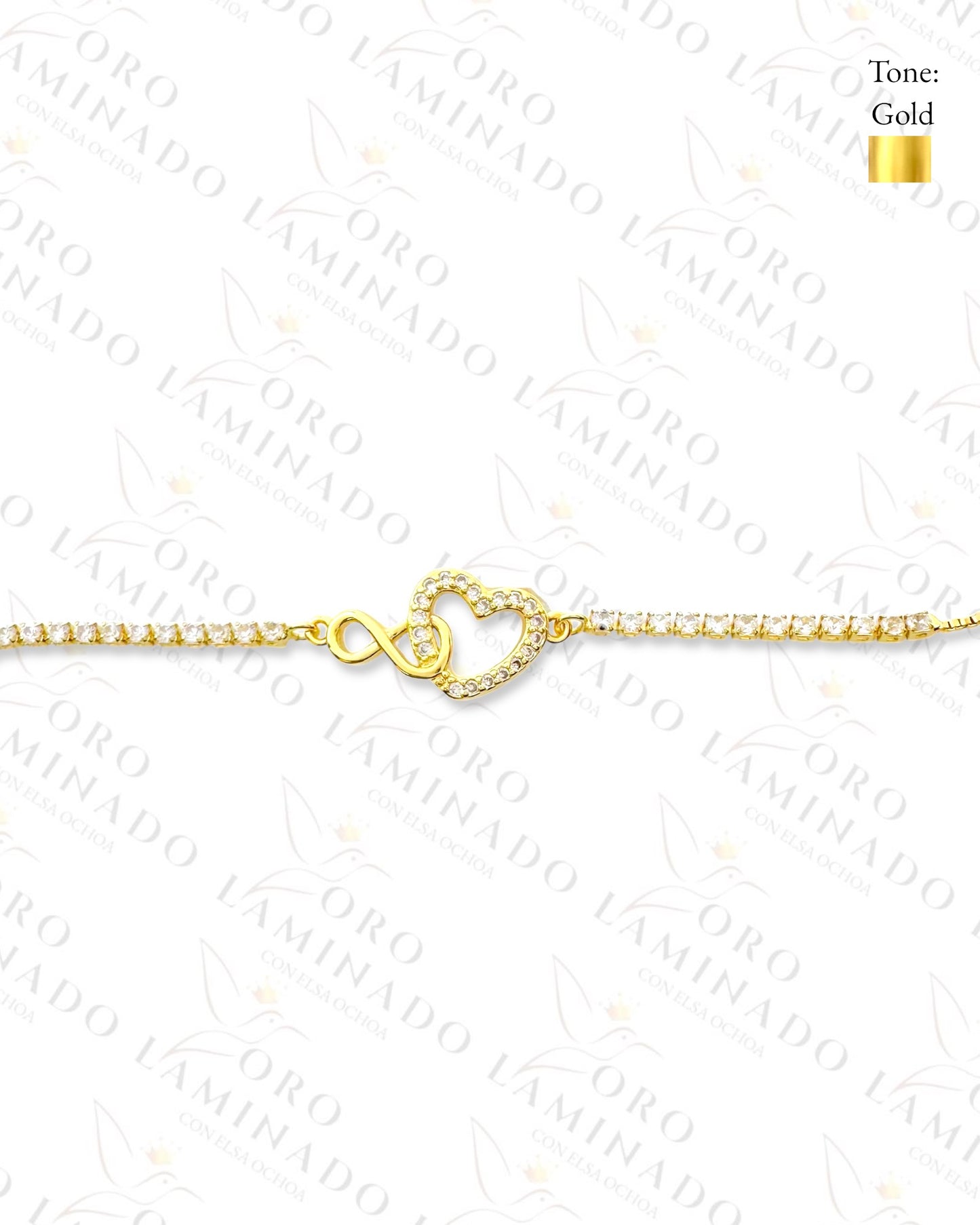 Gold Filled Infinity Love Adjustable Bracelet Y90