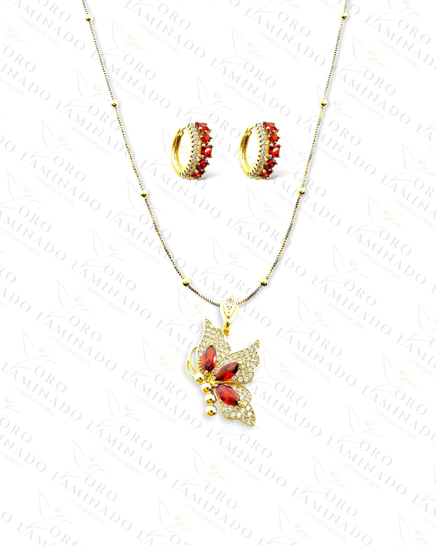 Exclusive High Quality Red Butterfly Set C368