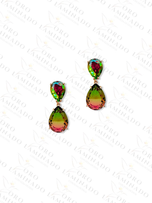 High Quality Iridescent Hourglass Earrings Y296