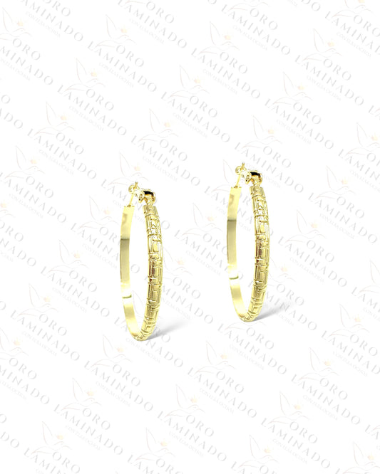 High Quality Medium Plain Hoop Earrings C29