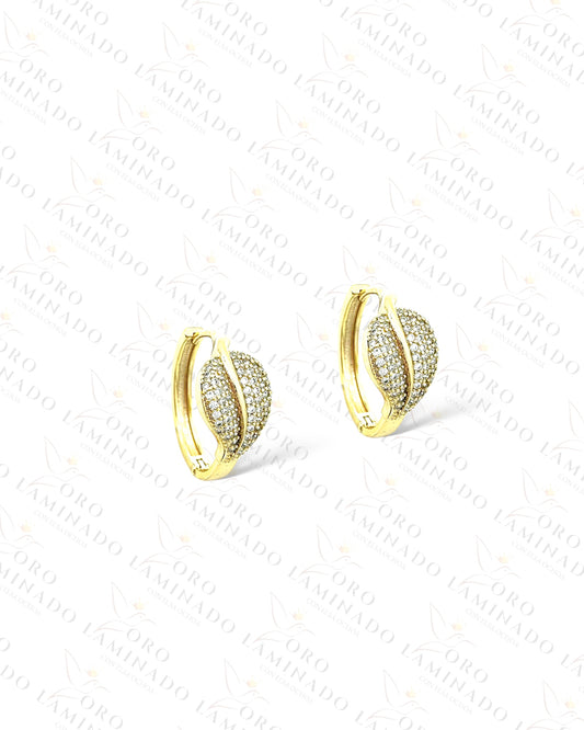 High Quality Leaf Hoop Earrings B151