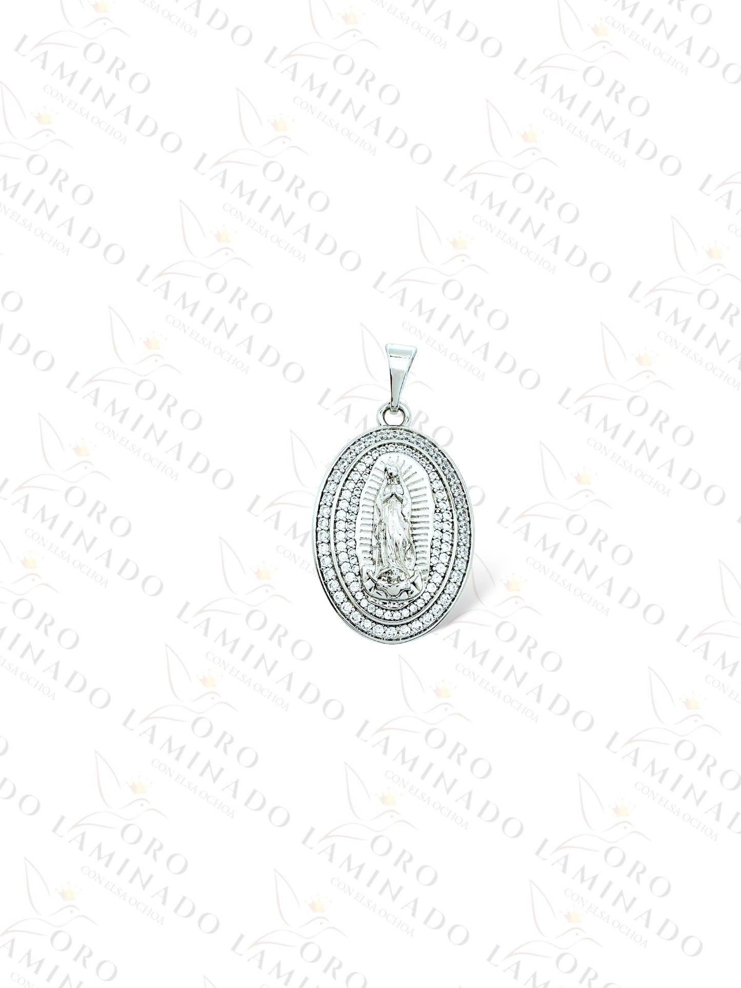 High Quality Virgen Mary Oval Pendant G448