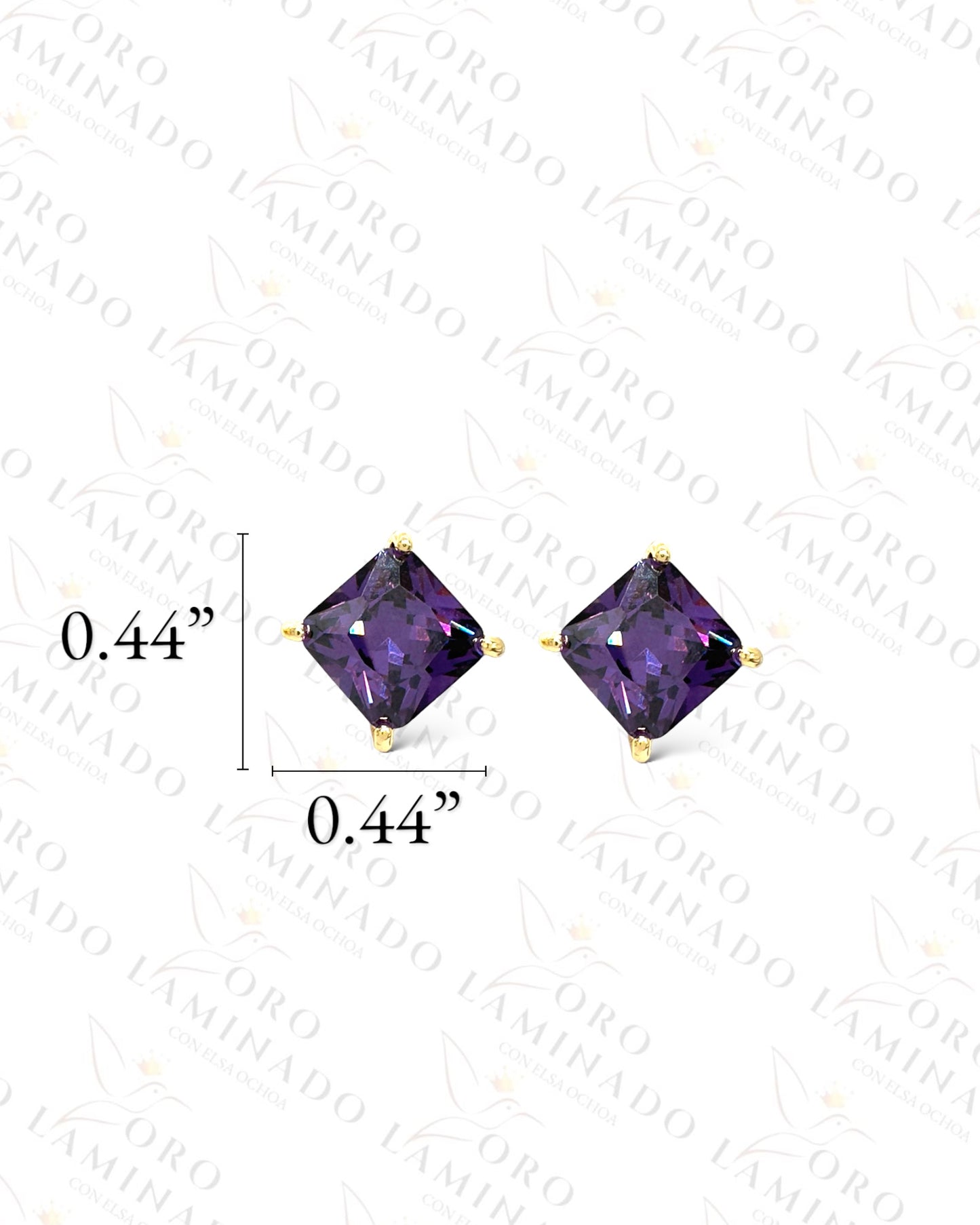 High Quality Purple Stone  Earrings R387