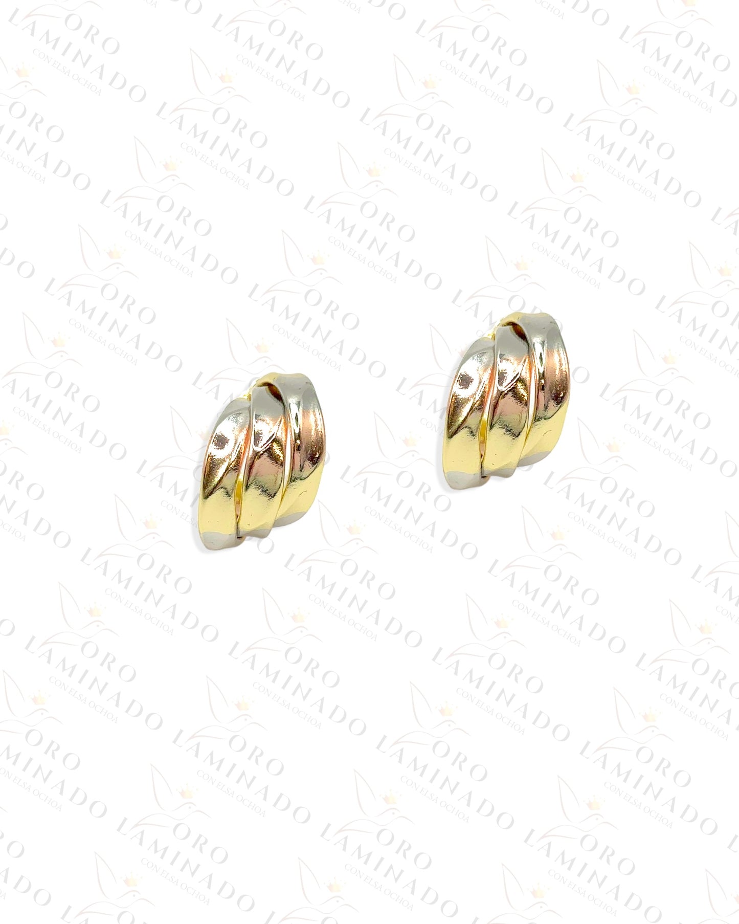 High Quality Three Tones Design Earrings Y471