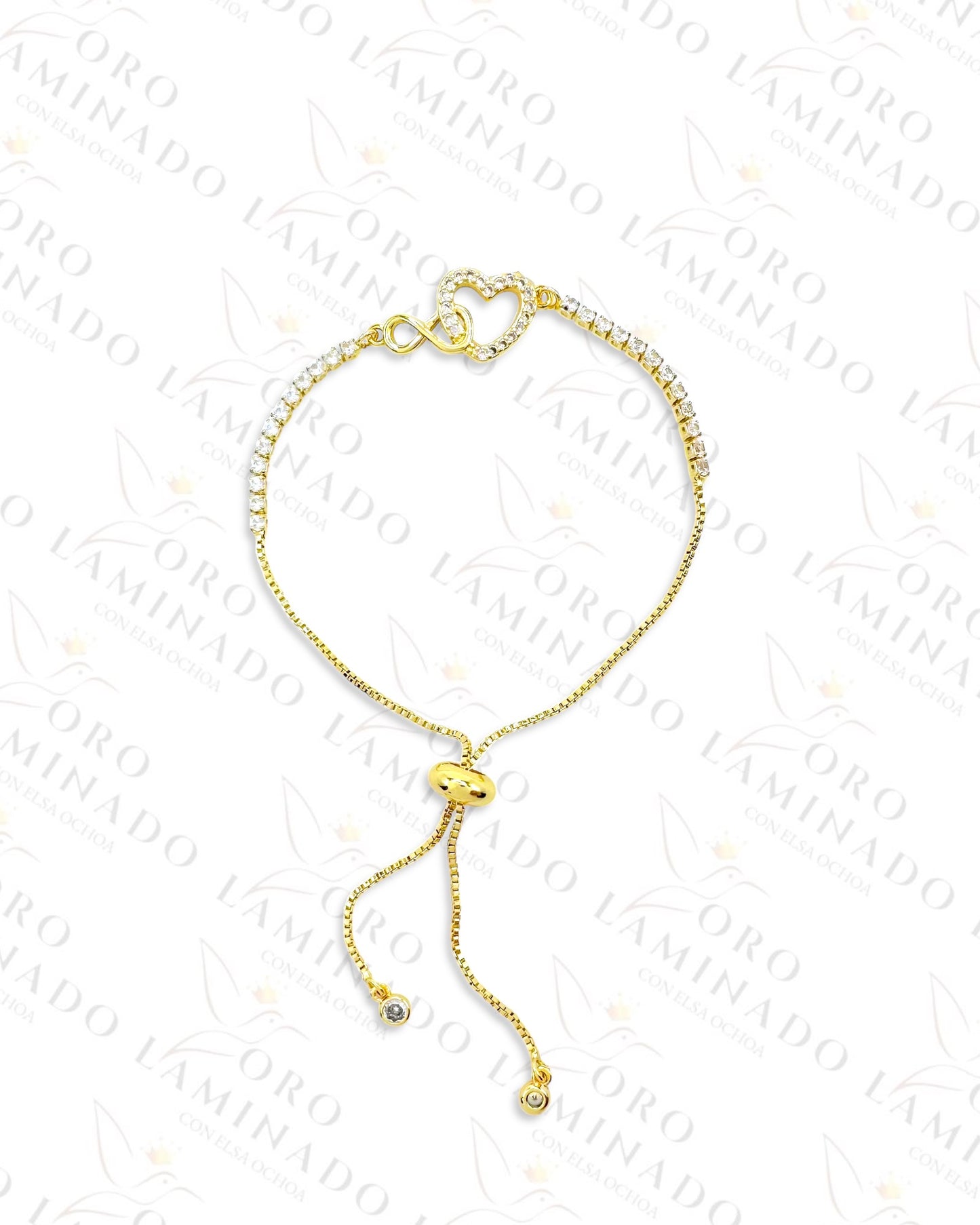 Gold Filled Infinity Love Adjustable Bracelet Y90