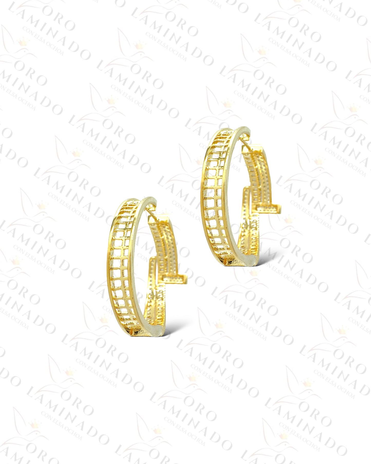 High Quality Nail Design Hoop Earrings C83