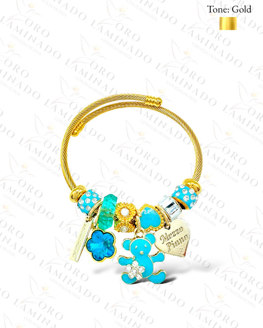 Blue Bear Charm Bracelet G475