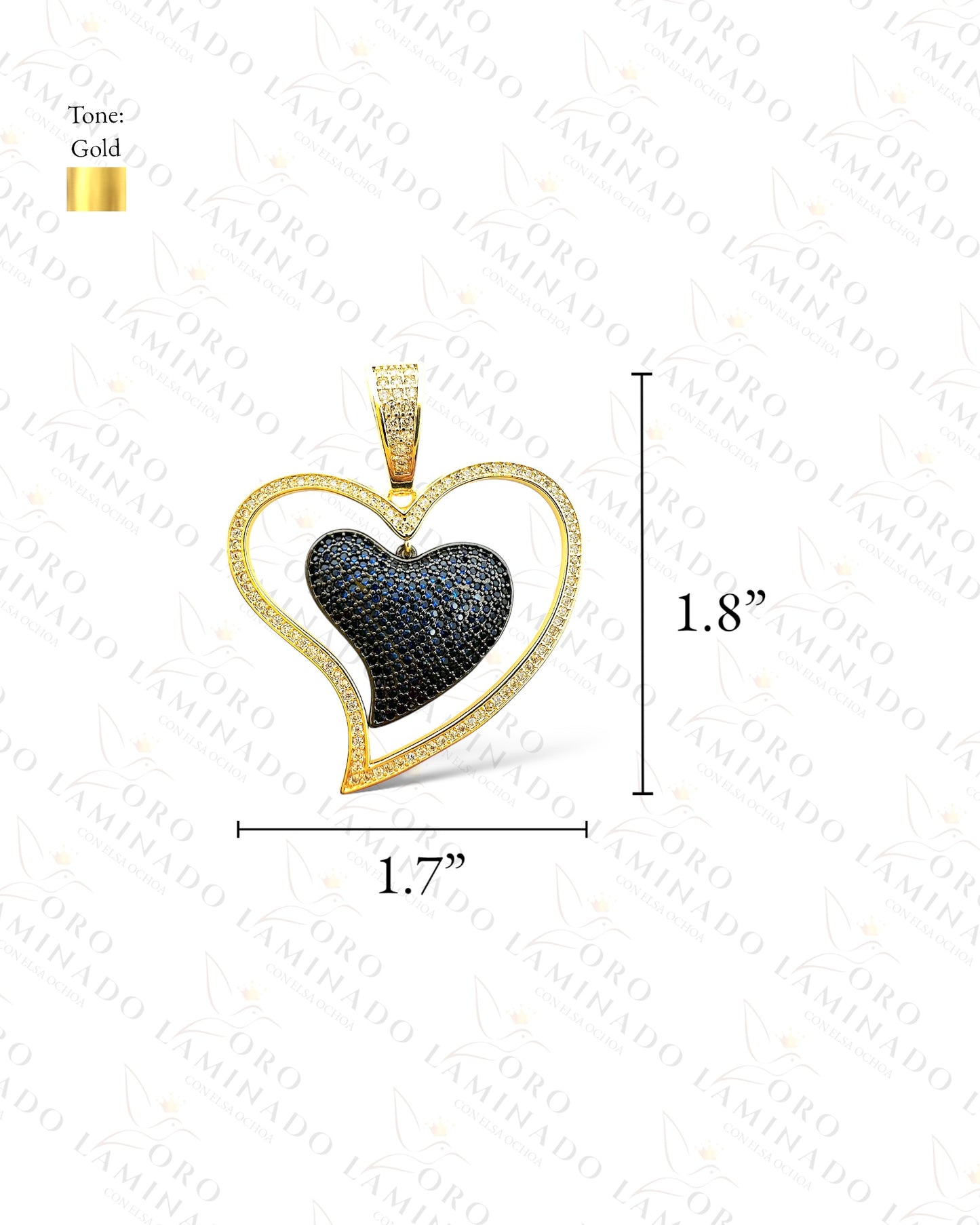 Double Heart Pendant R104