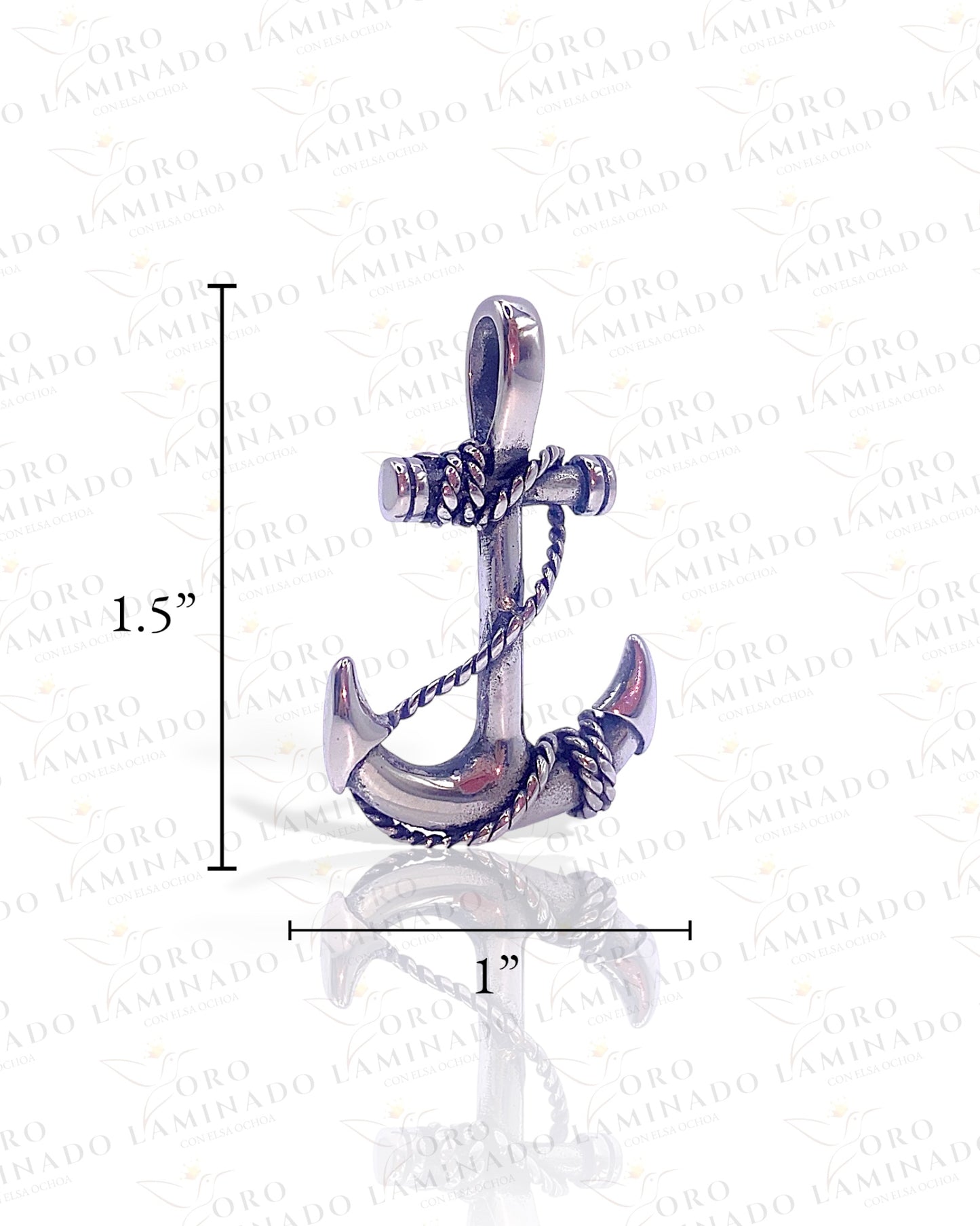 1.5” Silver Anchor Pendant with 23” Chain R118