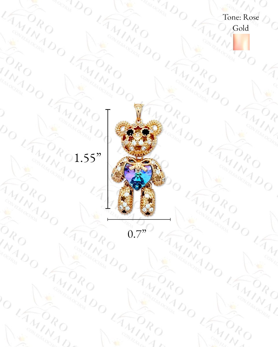 High Quality Purple-Litmus Teddy Bear Necklace R182