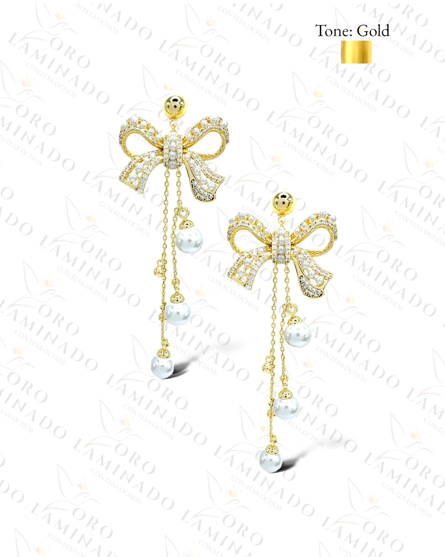 High Quality Pearl Bow Earrings G340