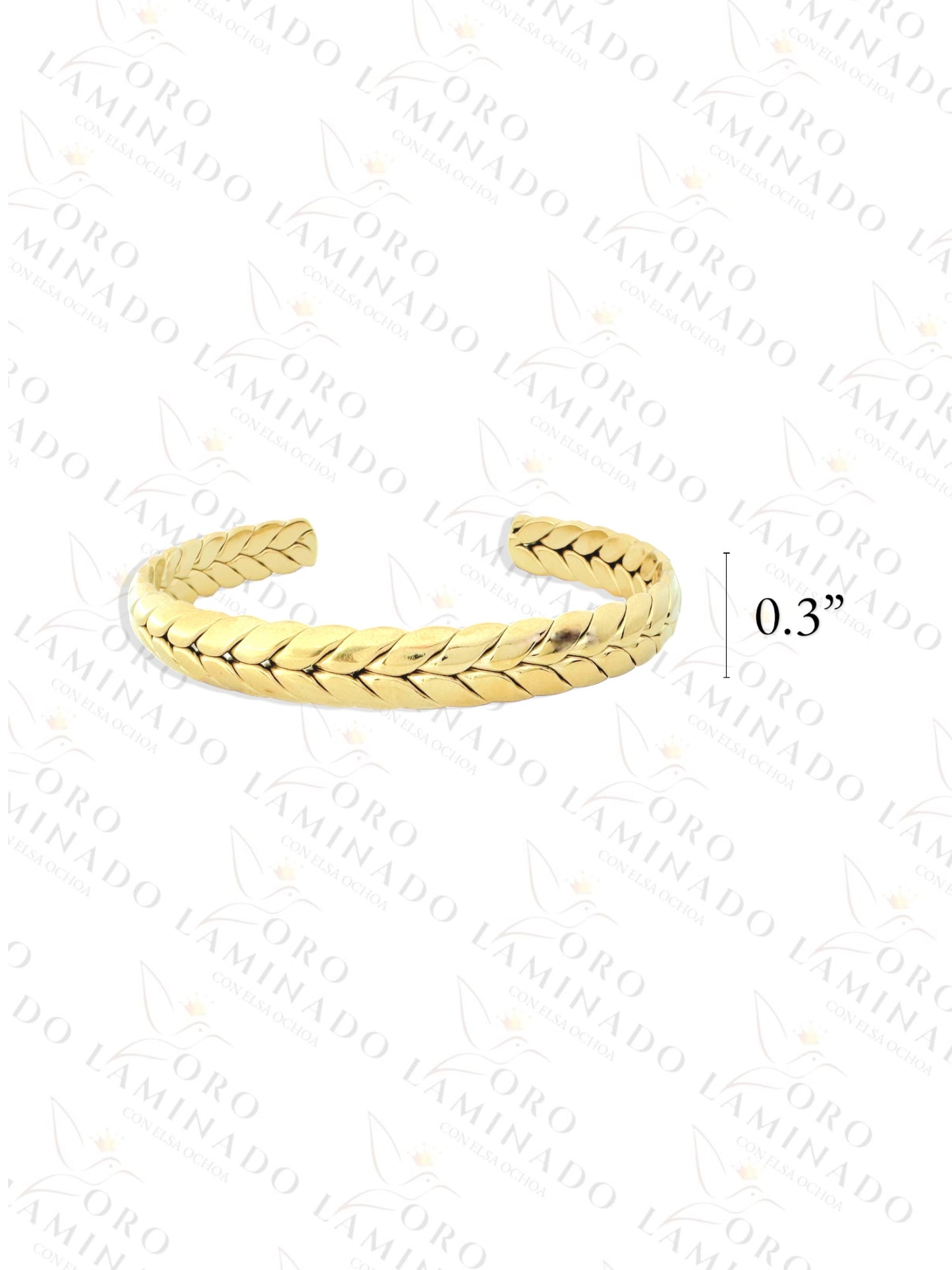 Stainless Steel Cuban Bangle Bracelet R404