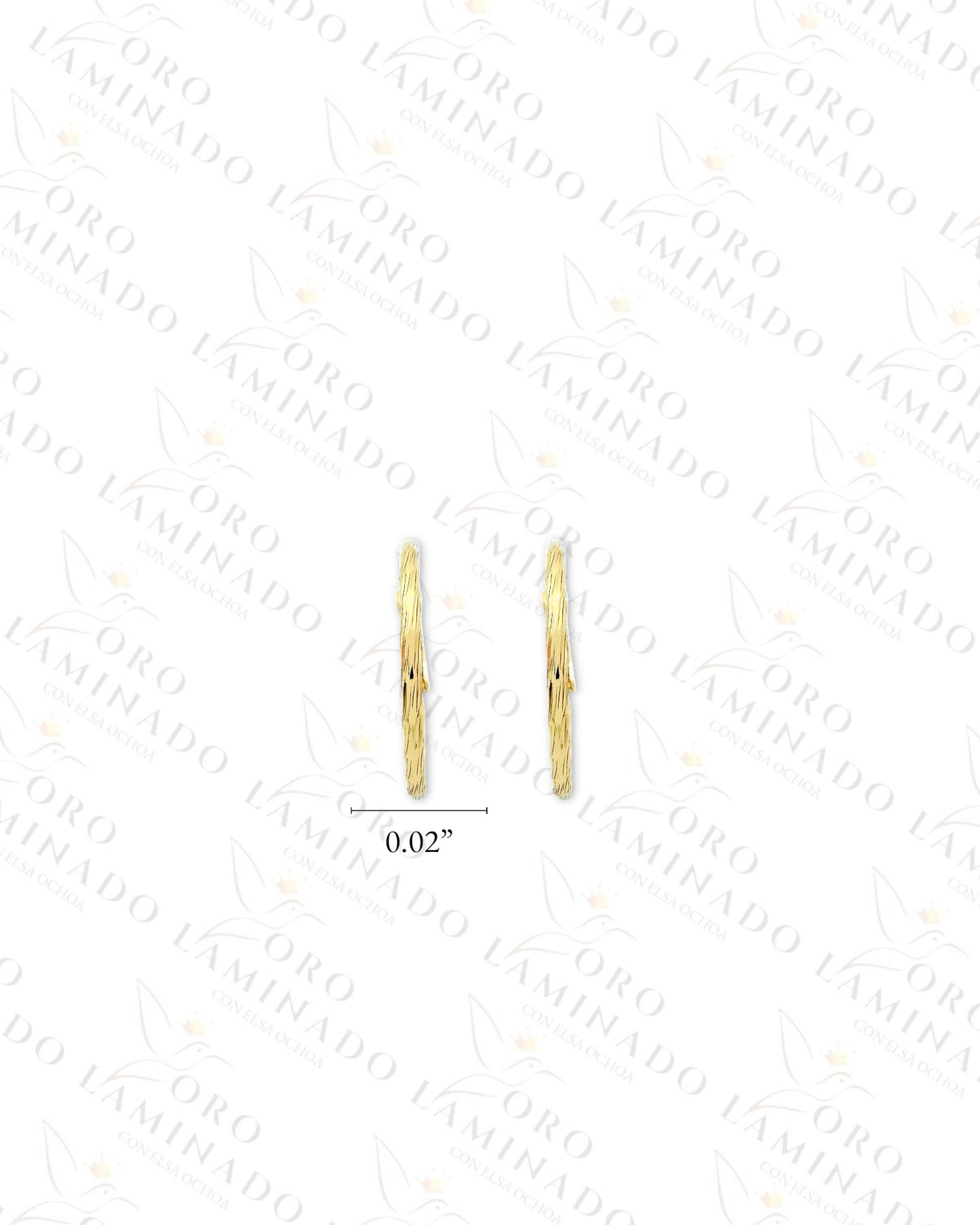 High Quality Textured Hoop Earrings (Gold Filled) R321