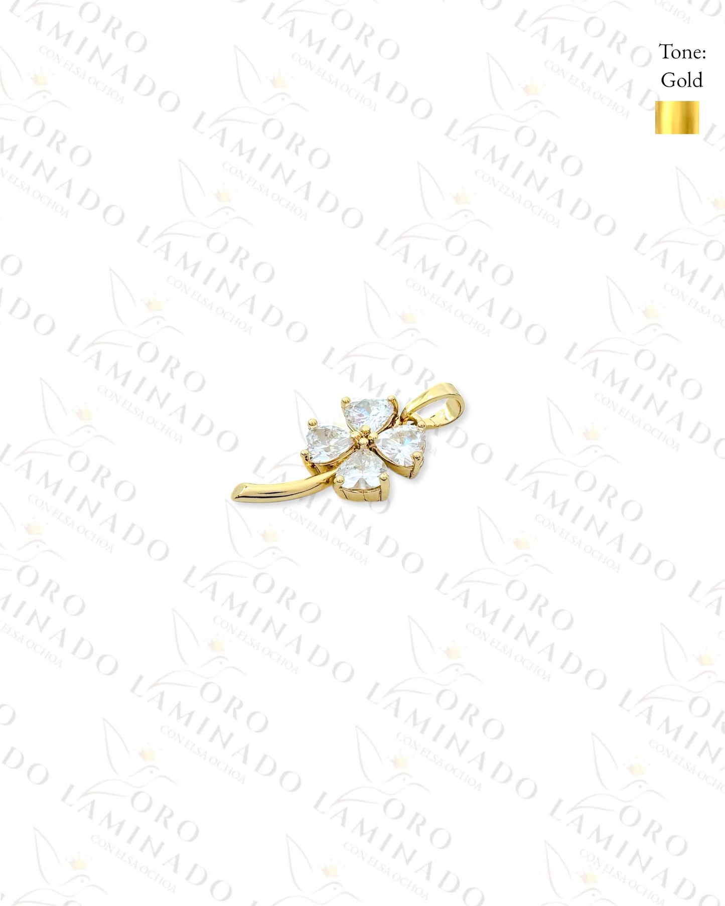 High Quality Gold Filled Crystal Clover Pendant G166