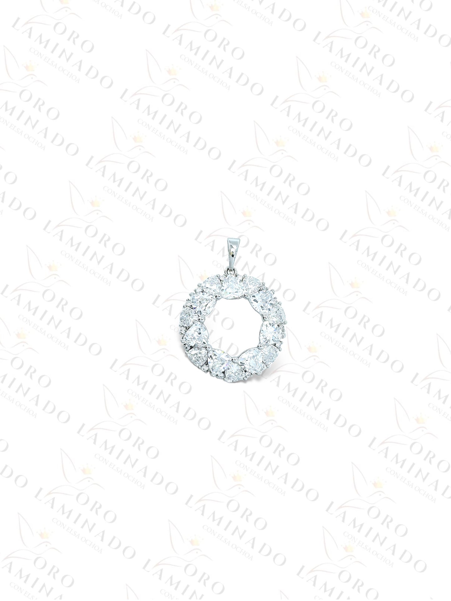 High Quality Silver Crystal Wreath  Pendant G390