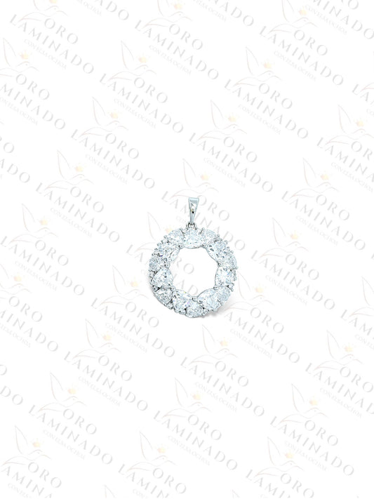 High Quality Silver Crystal Wreath  Pendant G390