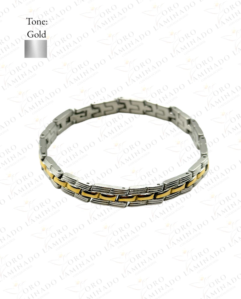 Silver and gold bracelet C11