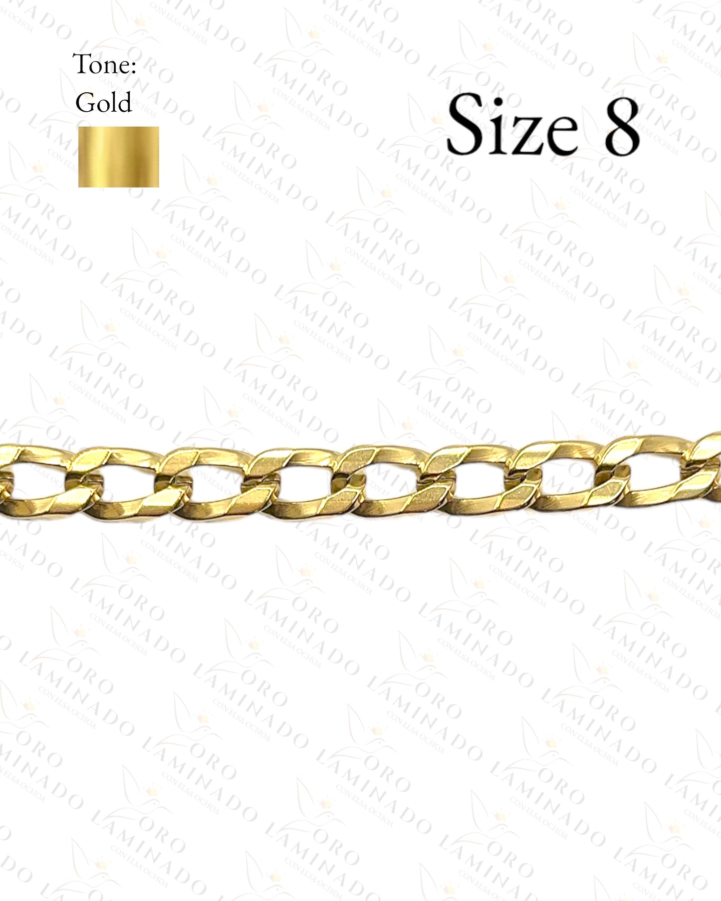 Golden open cuban bracelet C18