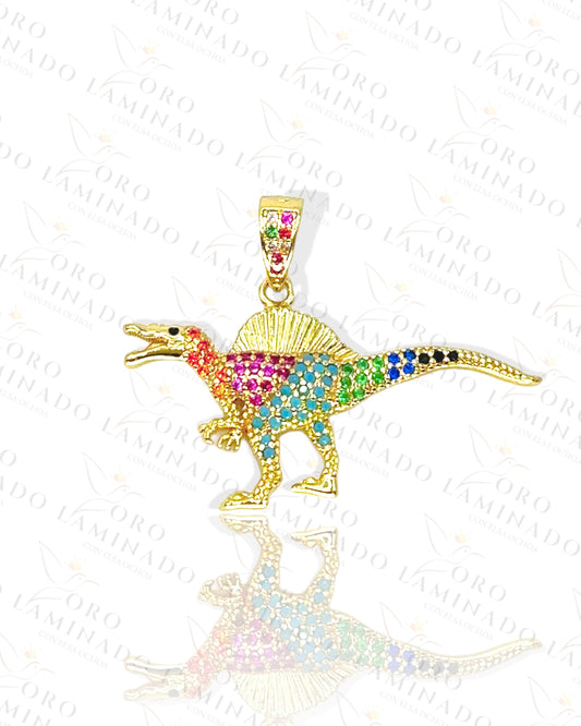 Kids Multi-Color Spinosaurus Dinosaur Pendant R306