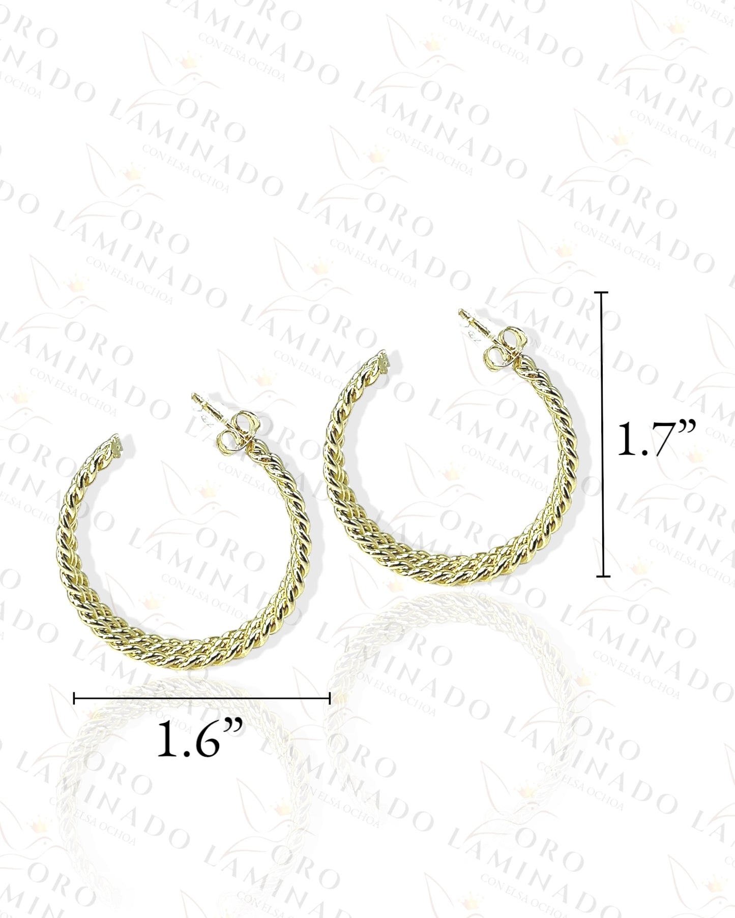 High Quality Rope Style Hoop Earrings C223