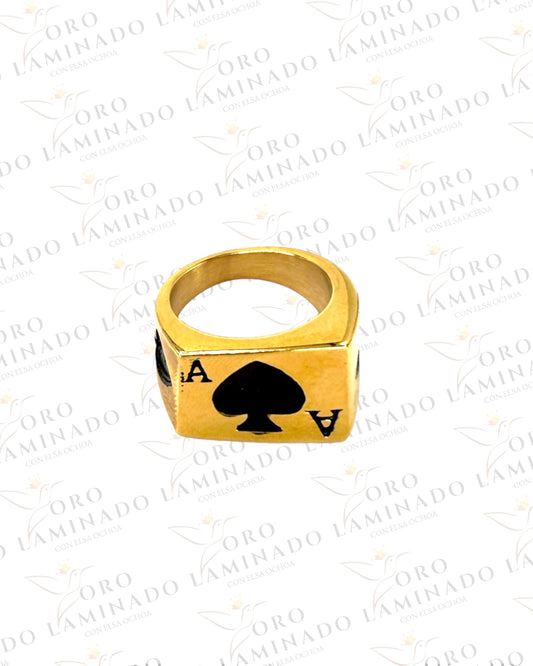 Ace of spades ring Y275