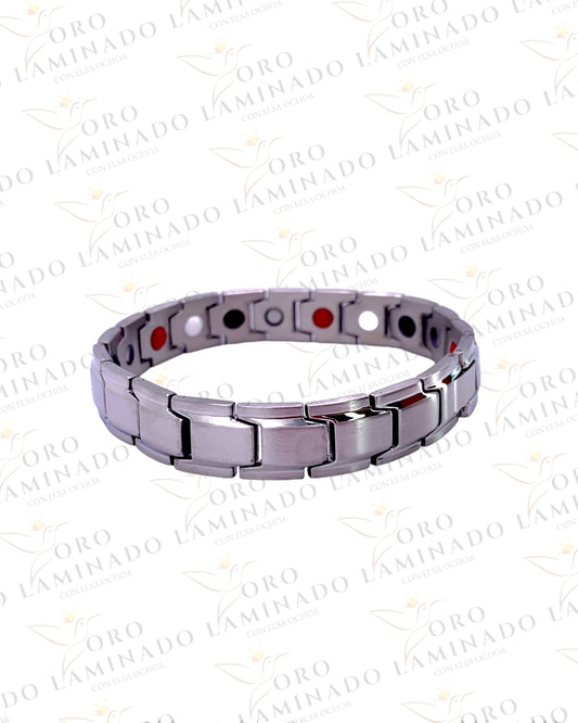 8.5” Silver Magnetic Bracelet B147