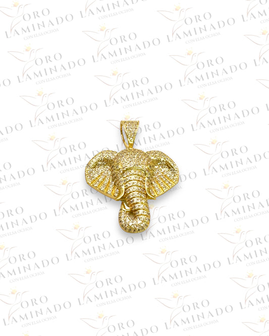 Diamond elephant pendant G127